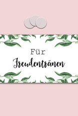 50 x Banderole "Für Freudentränen" Hochzeitsdeko EUCALYPTUS