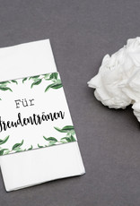 50 x Banderole "Für Freudentränen" Hochzeitsdeko EUCALYPTUS