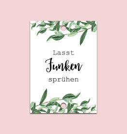 50 Wunderkerzen Schilder "Eucalyptus Hochzeit"