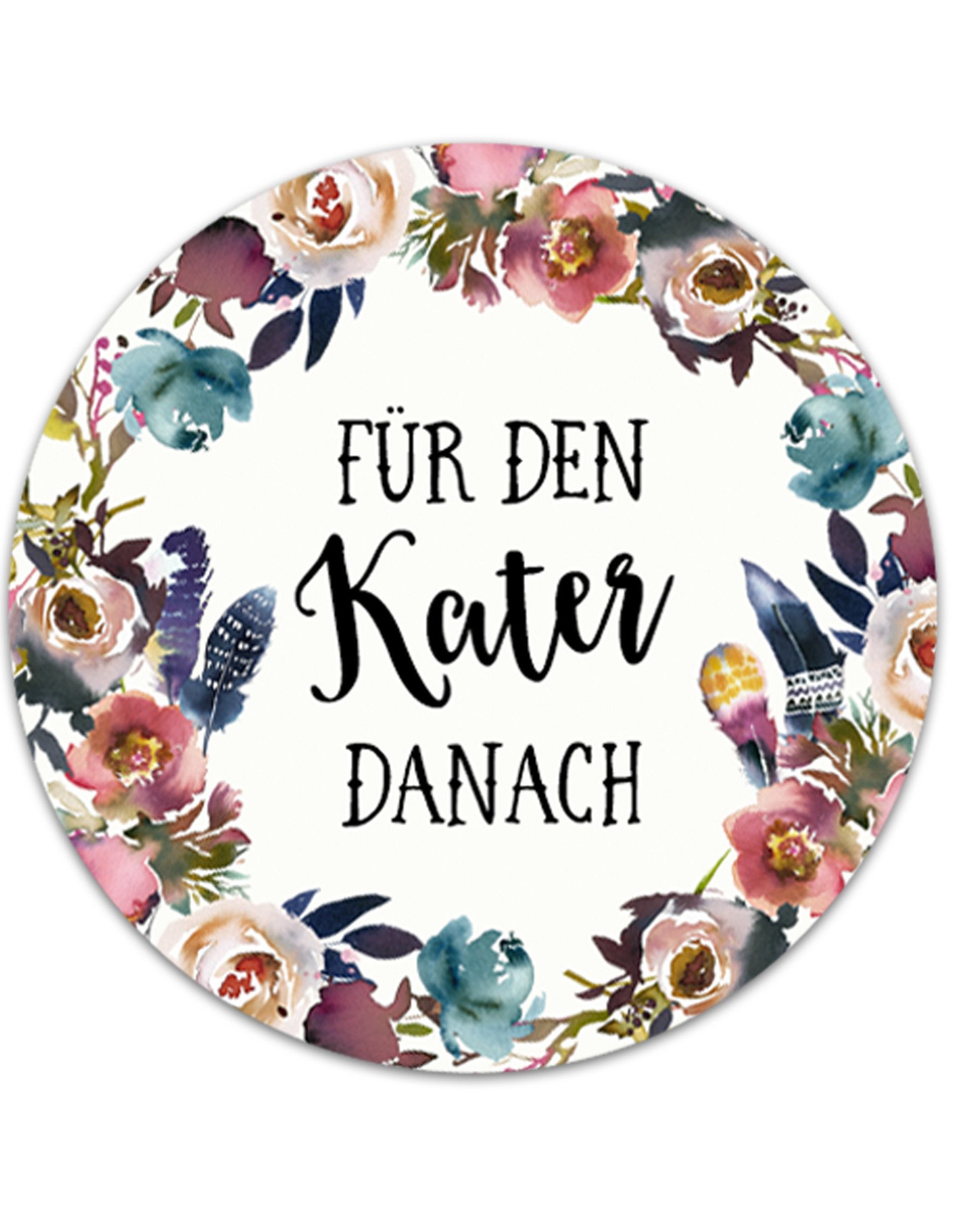 50 Sticker "Kür den Kater danach" BOHO Hochzeit Gastgeschenk Aufkleber Hangover Kit