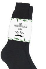 Socken Banderole für den Bräutigam "Gegen kalte Füße" Hochzeit