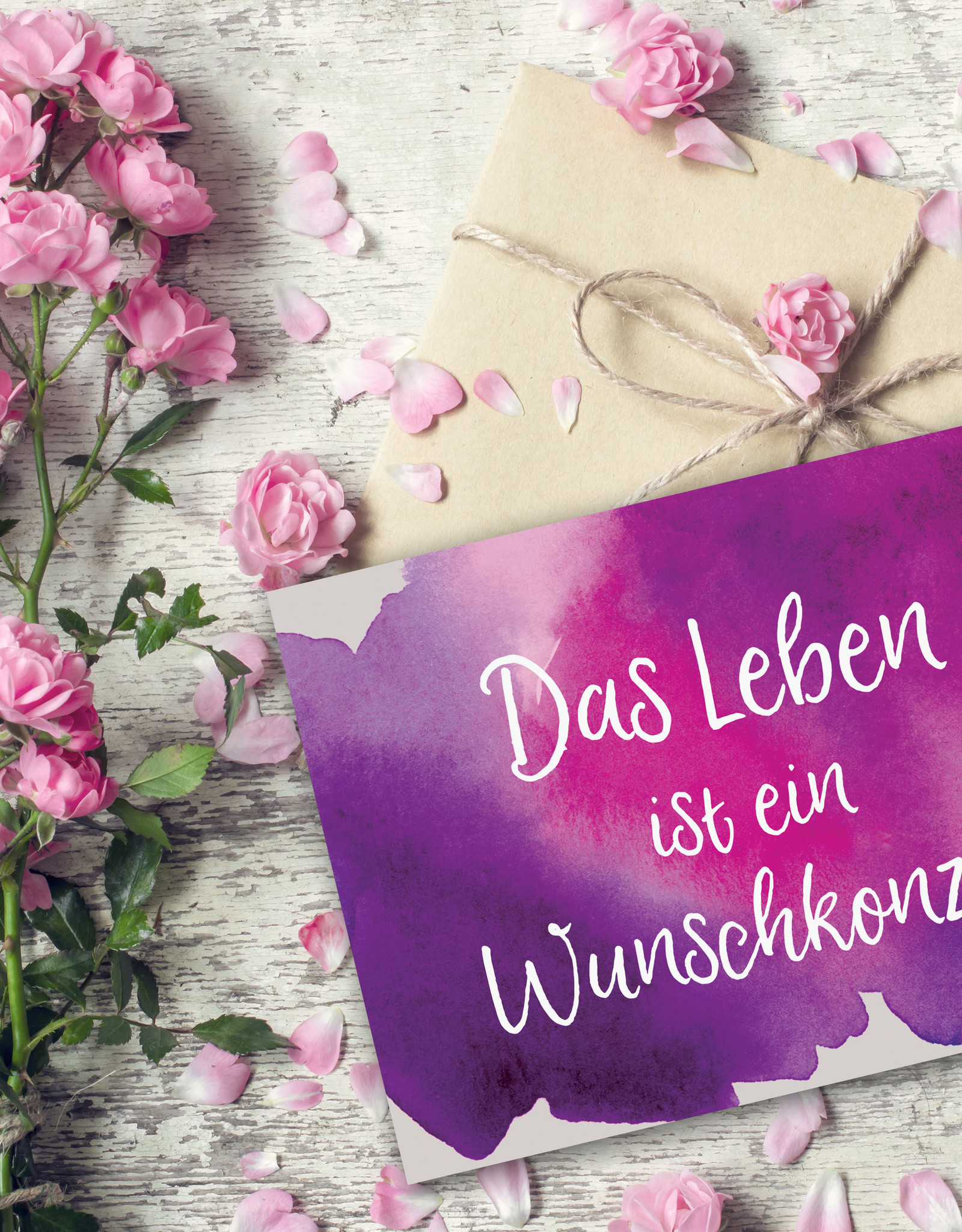 Postkarte Spruch "Wunschkonzert" Motivationskarte