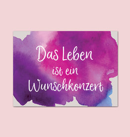 Postkarte Spruch "Wunschkonzert" Motivationskarte