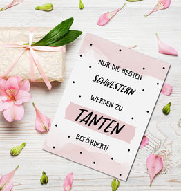 Postkarte Du wirst Tante