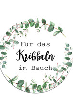 50 Sticker "Für das Kribbeln im Bauch!"EUCALYPTUS rund