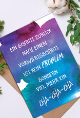 Postkarte Spruch Postkarte "Cha-Cha-Cha" Motivationskarte Mutmacher Karte