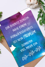 10er Set Postkarten Sprüche Aquarell, Postkarten Motivation