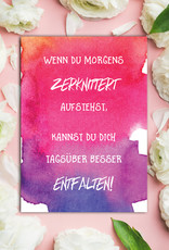 10er Set Postkarten Sprüche Aquarell, Postkarten Motivation