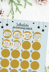 Selbstliebe Adventskalender zum Rubbeln DIN A3 Weihnachtskalender Achtsamkeit mit 24 Übungen