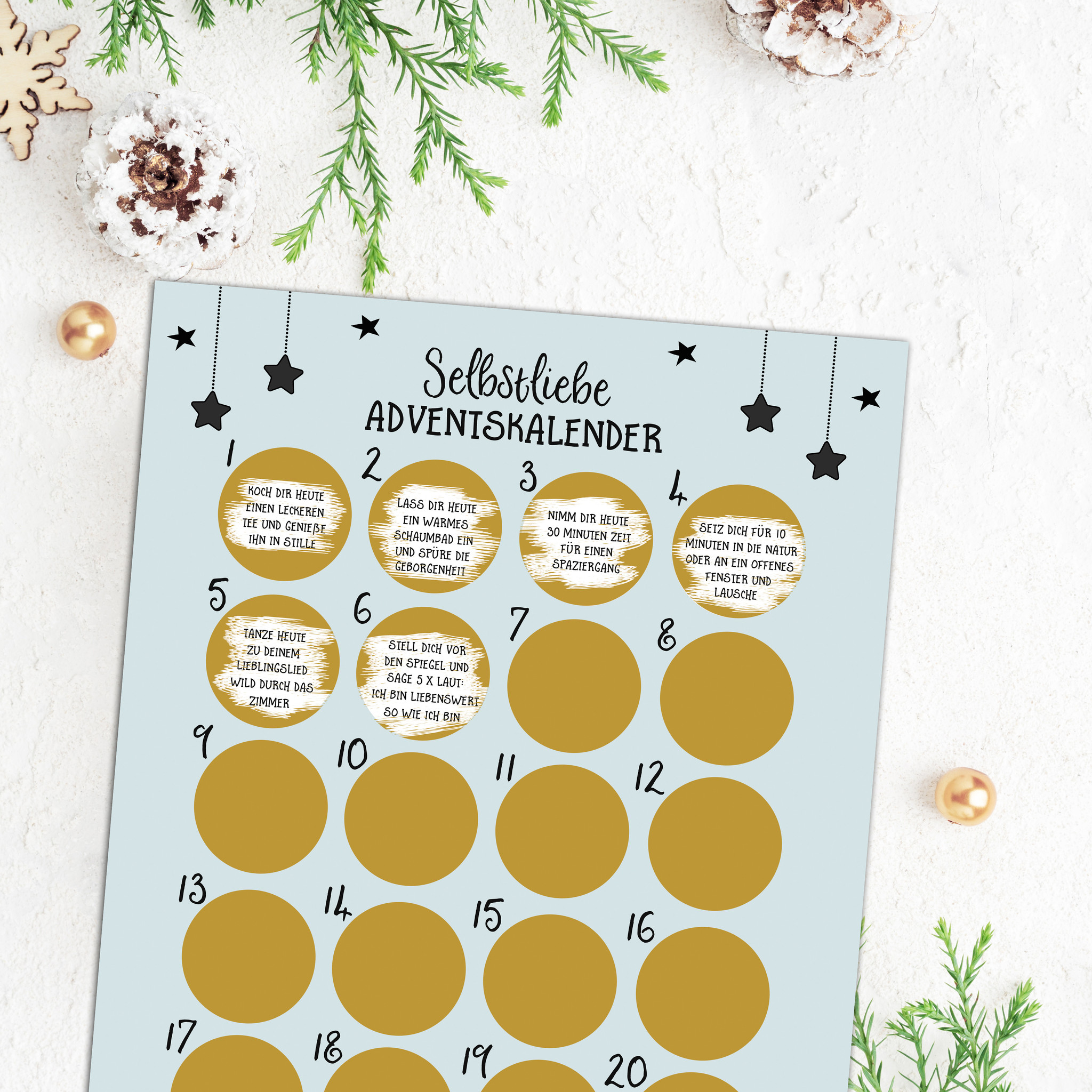 Fitness Adventskalender DIN A3 Nastami.de