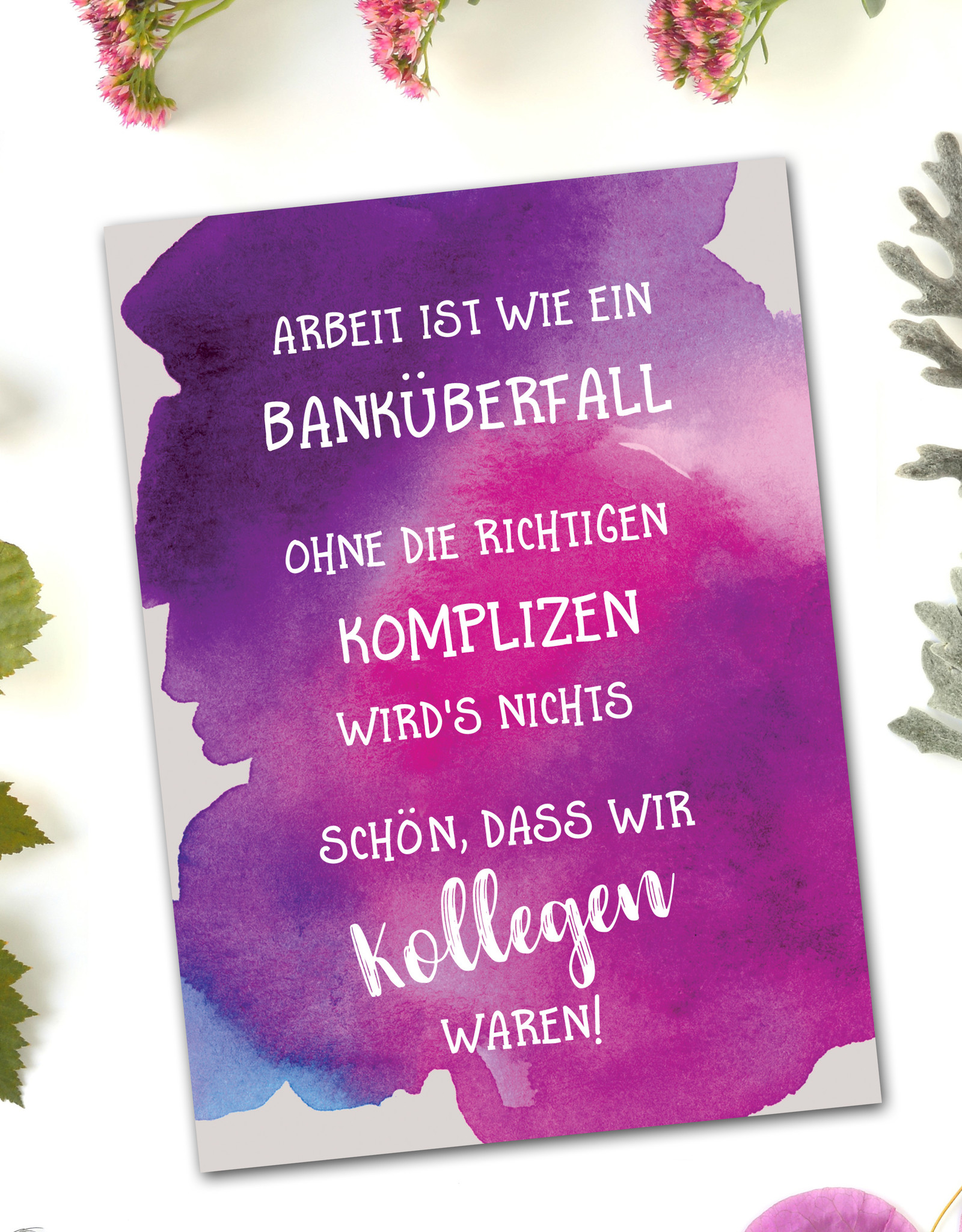 Postkarte Geburtstag Blumen Aquarell Nastami De