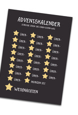 Adventskalender Postkarten 4er Set Adventskalender für Erwachsene