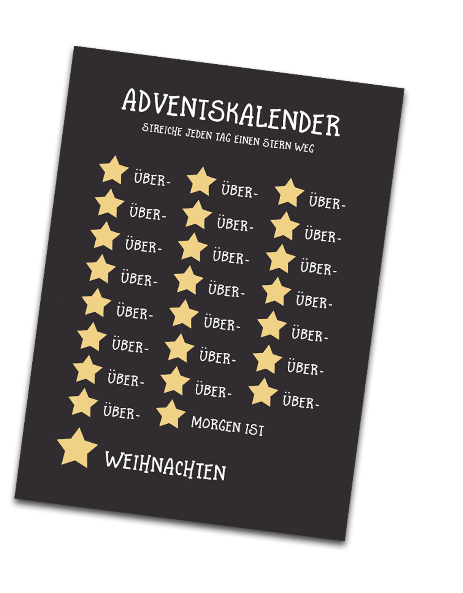 Adventskalender Postkarten 4er Set Adventskalender für Erwachsene