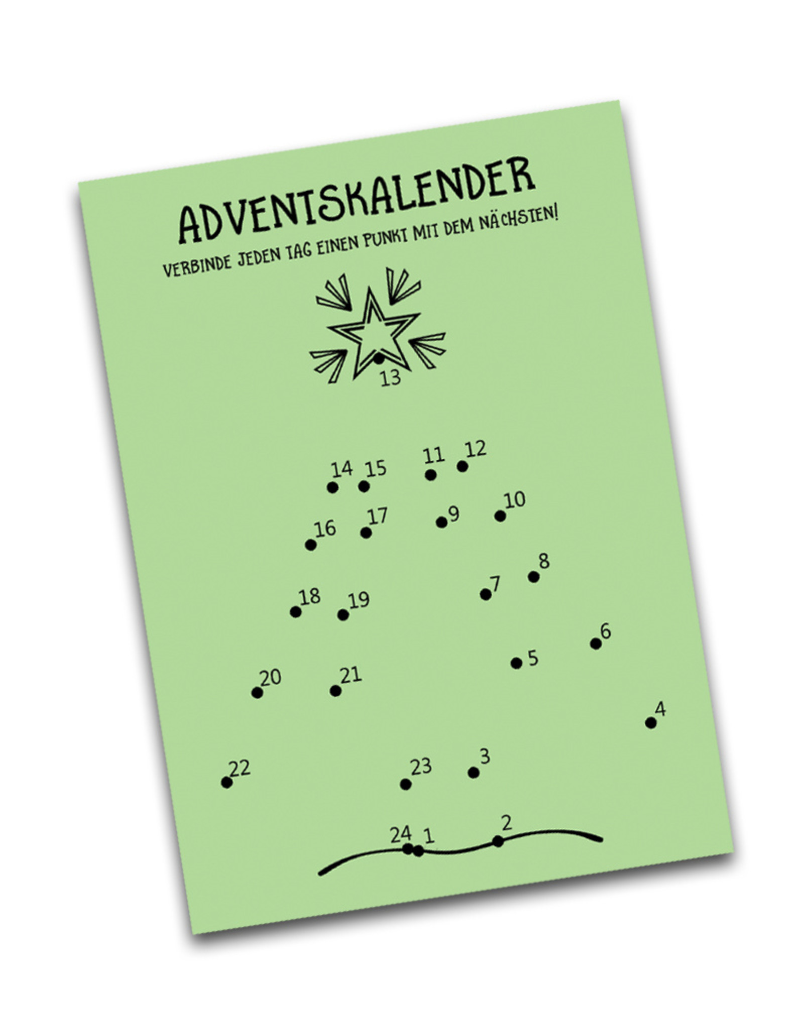 Adventskalender Postkarten 4er Set Adventskalender für Erwachsene