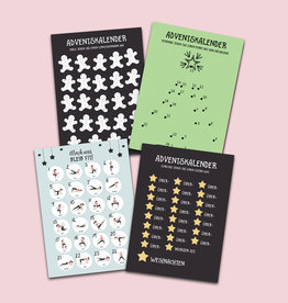 Adventskalender Postkarten 4er Set