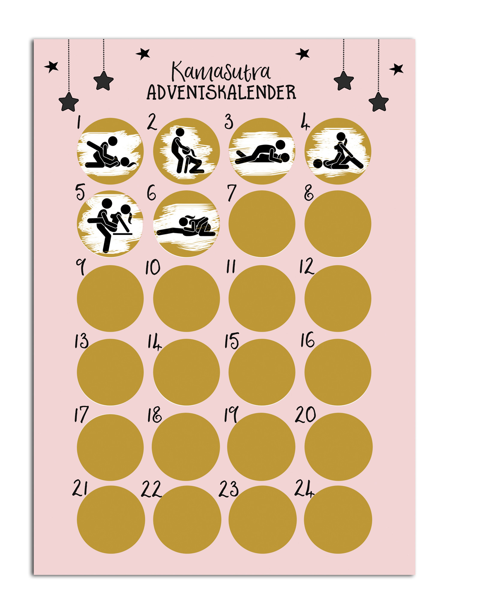 Adventskalender zum Rubbeln KAMASUTRA Adventskalender A3 Weihnachtskalender