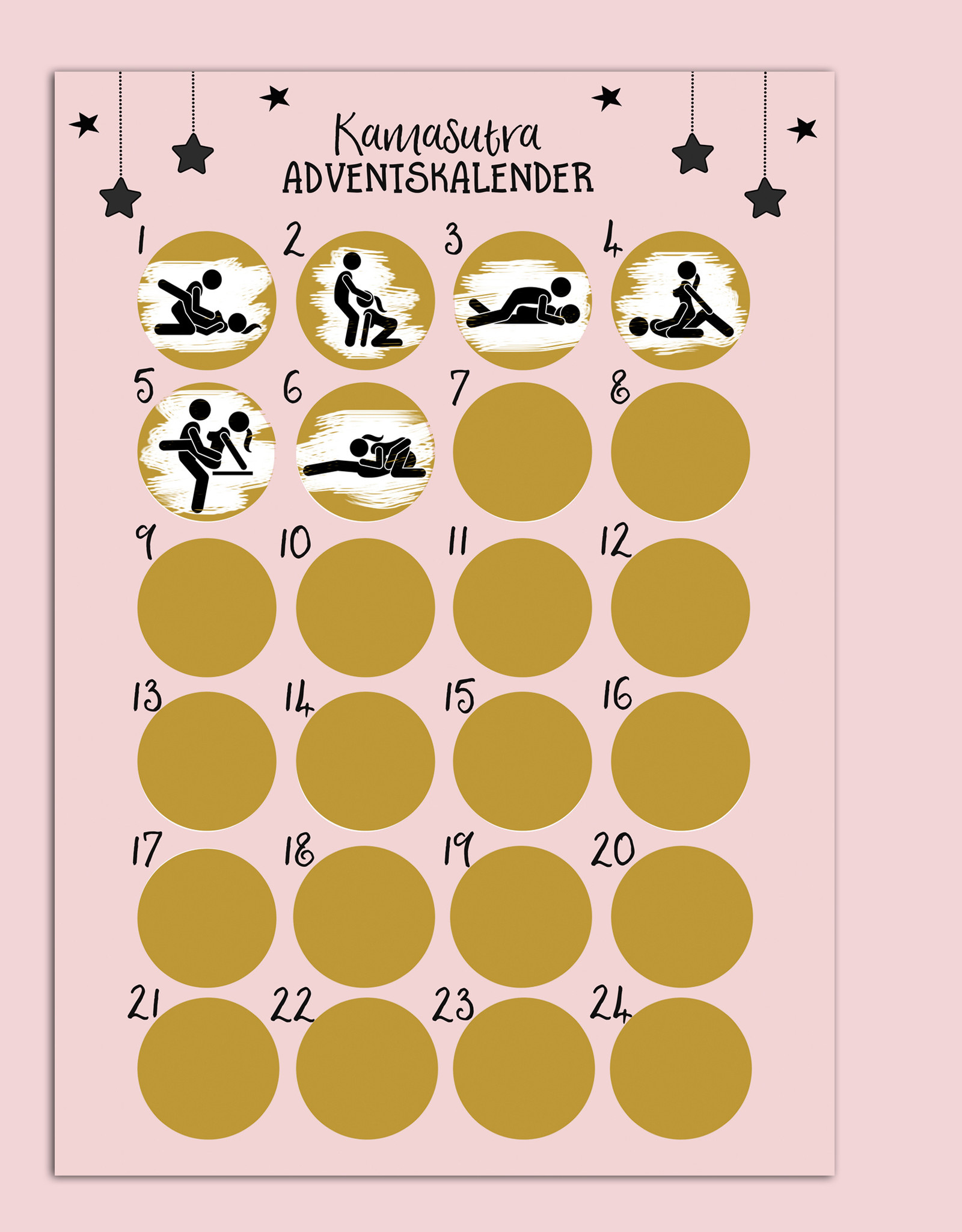Adventskalender zum Rubbeln KAMASUTRA Adventskalender A3 Weihnachtskalender