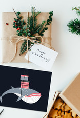 Weihnachtskarte "Wal", Postkarte Weihnachten
