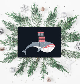 Weihnachtskarte "Wal", Postkarte Weihnachten