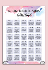 Postkarte Minimalismus Challenge 30 Tage Motivationskarte Neujahr