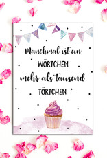 Postkarte Geburtstag "Törtchen" Geburtstagskarte, Geburtstags Postkarte, Geburtstag Mama, Geburtstag Freundin