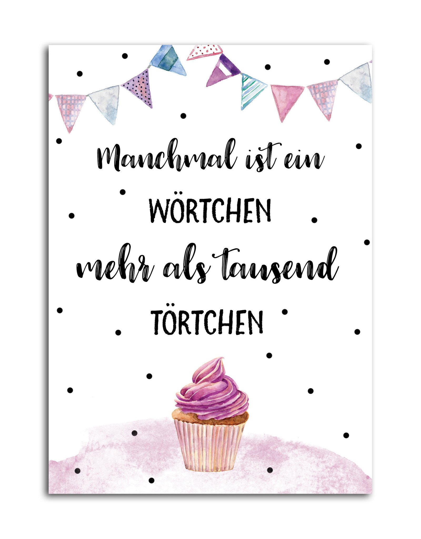 Postkarte Geburtstag "Törtchen" Geburtstagskarte, Geburtstags Postkarte, Geburtstag Mama, Geburtstag Freundin