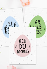 Osterkarten 3er Set Sprüche Karten Ostern Grußkarten Osterkarten Set