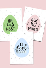 Osterkarten 3er Set Sprüche Karten Ostern Grußkarten Osterkarten Set