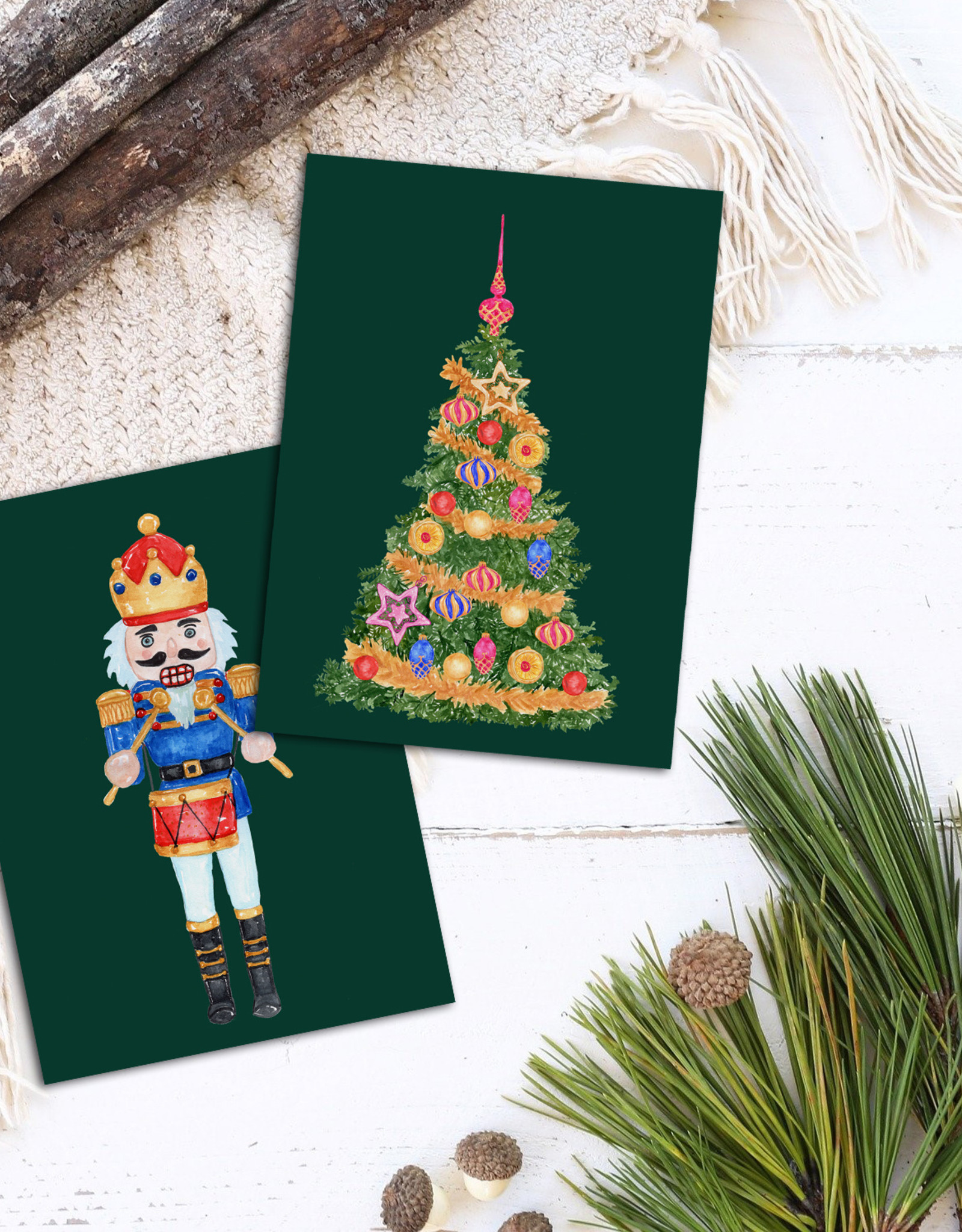 Weihnachtskarten vintage Set 3-teilig NUSSKNACKER, Postkarten Set Postkarte Weihnachten Weihnachhtskarten Weihnachtsgeschenke Grußkarten