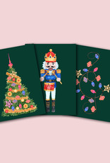 Weihnachtskarten vintage Set 3-teilig NUSSKNACKER, Postkarten Set Postkarte Weihnachten Weihnachhtskarten Weihnachtsgeschenke Grußkarten