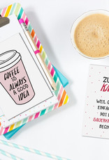 Postkarten KAFFEE Set 3-teilig, Kaffee Karten Sprüche Postkarten Grußkarten Kaffee