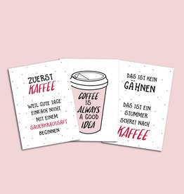Postkarten KAFFEE Set 3-teilig