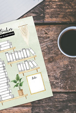 Postkarte BÜCHER Bullet Journal Postkarte Bücherliste Checkliste Bücher lesen Leseliste