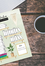 Postkarte BÜCHER Bullet Journal Postkarte Bücherliste Checkliste Bücher lesen Leseliste