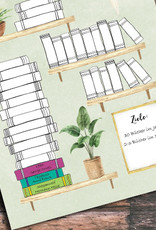 Postkarte BÜCHER Bullet Journal Postkarte Bücherliste Checkliste Bücher lesen Leseliste