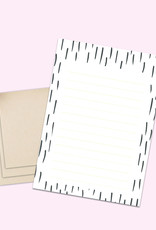 Briefpapier Set DIN A5 schwarz-weiß inkl. 10 Umschläge Kraftpapier