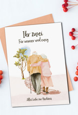 Glückwunschkarte Hochzeit "Spaziergang" Karte Hochzeit Grußkarte Hochzeit Geschenk