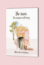 Glückwunschkarte Hochzeit "Spaziergang" Karte Hochzeit Grußkarte Hochzeit Geschenk