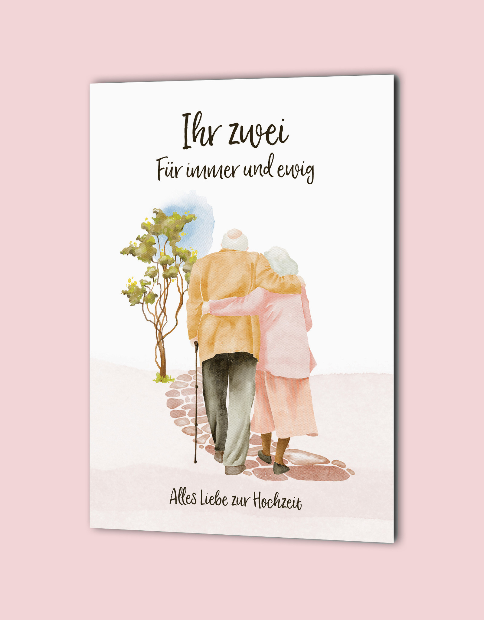 Glückwunschkarte Hochzeit "Spaziergang" Karte Hochzeit Grußkarte Hochzeit Geschenk