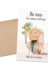 Glückwunschkarte Hochzeit "Spaziergang" Karte Hochzeit Grußkarte Hochzeit Geschenk