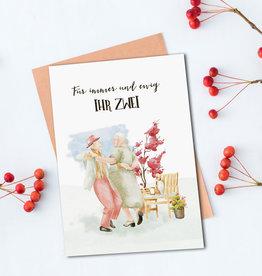 Glückwunschkarte Hochzeit "tanzendes Ehepaar"