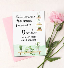 Postkarte Nachbarschaft Geschenk