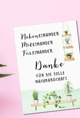 Postkarte Nachbarschaft Geschenk Nachbarn Geschenk beste Nachbarn