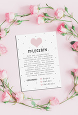 Postkarte PFLEGERIN inkl. Briefumschlag Altenpfleger Geschenk Pflegedienst Geschenk Krankenschwester Geschenk