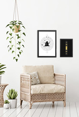 Poster Set Mondphasen Astrologie Sternzeichen DIN A4 + DIN A3 Astrologie Poster Set