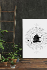 Poster Set Mondphasen Astrologie Sternzeichen DIN A4 + DIN A3 Astrologie Poster Set