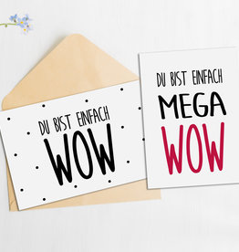 Postkarten Set Du bist WOW