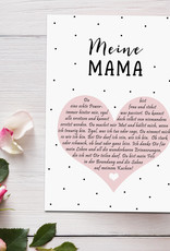 Postkarte MEINE MAMA Herzbotschaft inkl. Briefumschlag Muttertag Geschenk