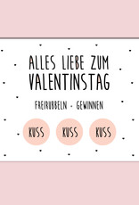 Postkarte Valentinstag FREIRUBBELN + GEWINNEN inkl. Briefumschlag Rubbelkarte Valentinstag