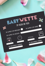 25 x Baby Tippkarten Geschlecht Baby Ratekarten Babyparty Spiele Baby Wette